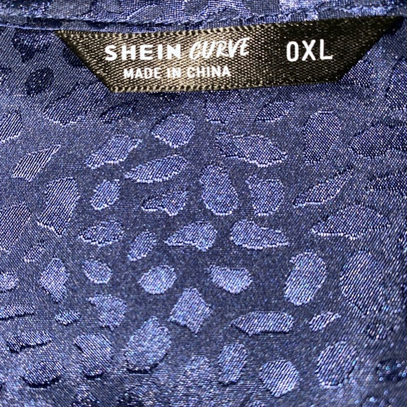 Shein Satin Wrap Blouse Size 0XL - Picture 2 of 2